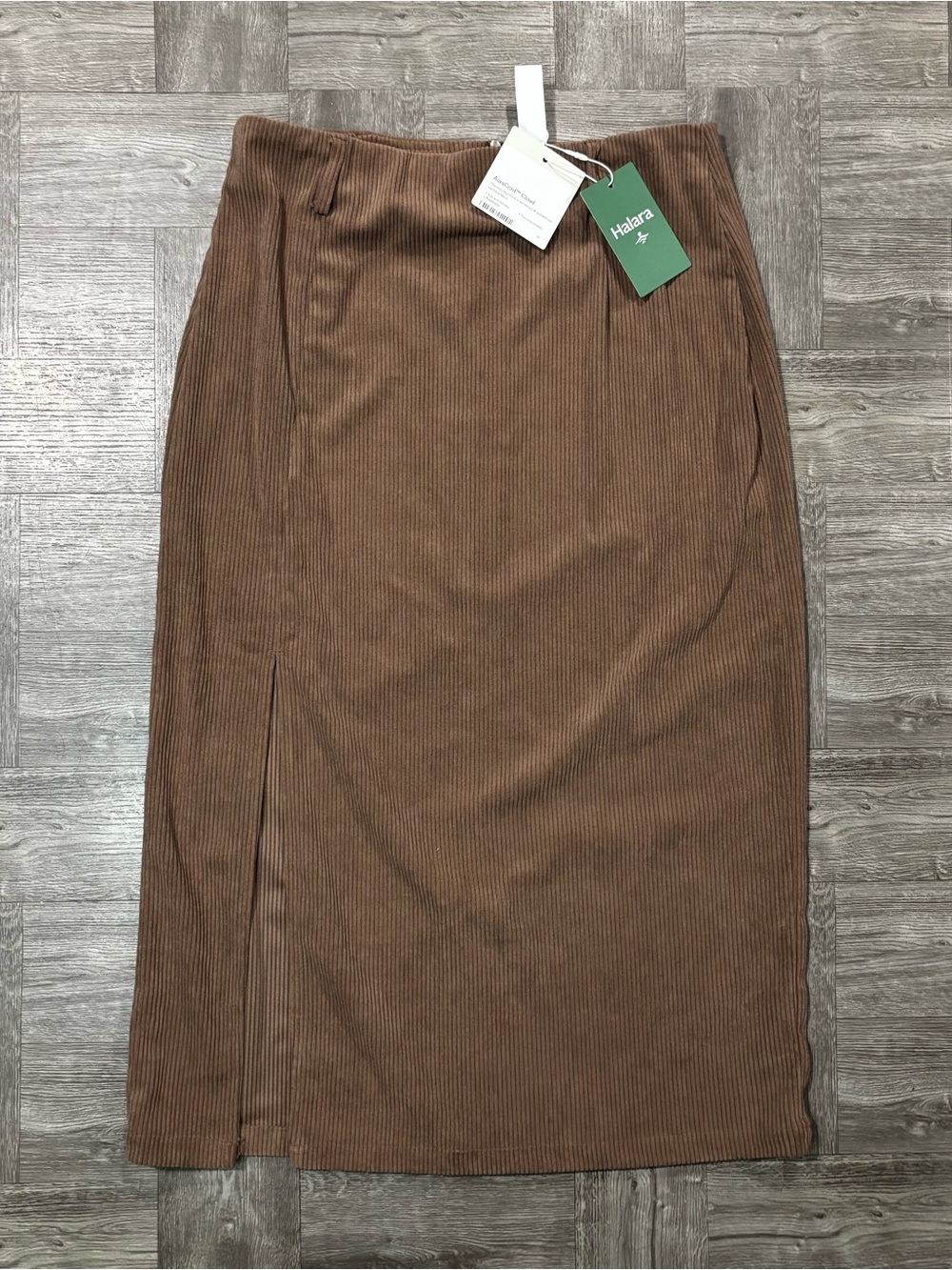 Halara High Waisted Hem Midi Corduroy Casual Skirt Size Medium